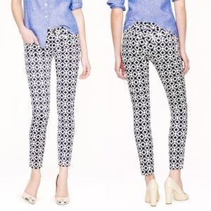 J Crew Toothpick Jean Geometric Print Ikat Triangle